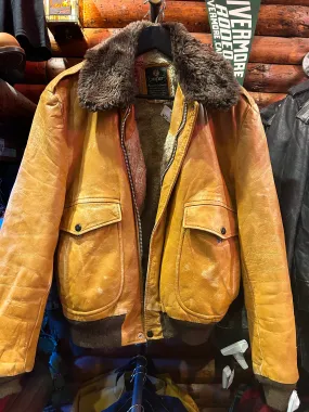 Vintage Cooper 70s WW11 Flight Jacket, M-L