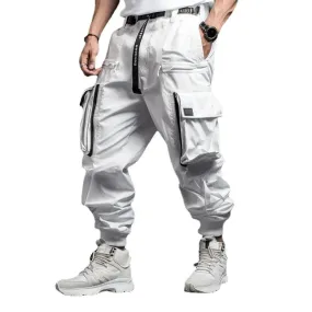 White Techwear Cargo Pants