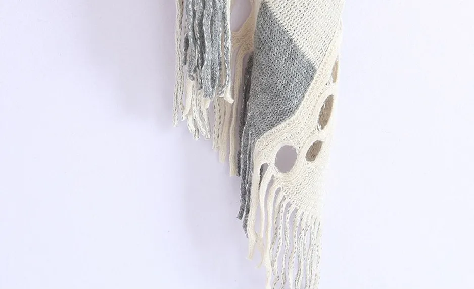 Women's Autumn Plaid Poncho