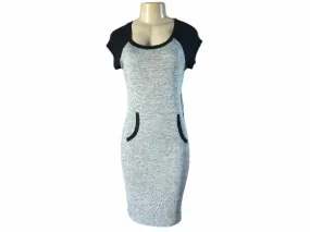 Women's Black And Gray Bodycon Dress
