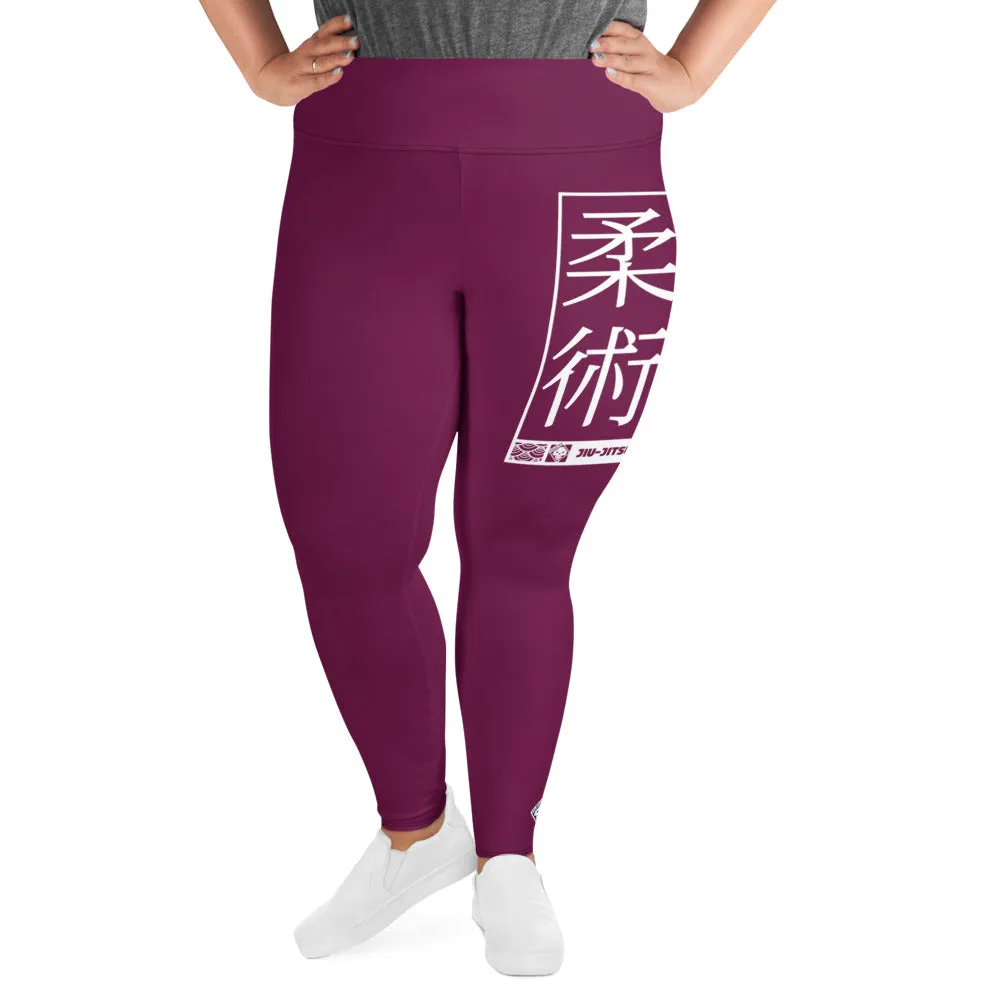 Women's Plus Size Yoga Pants Workout Leggings For Jiu Jitsu 013 - Tyrian Purple