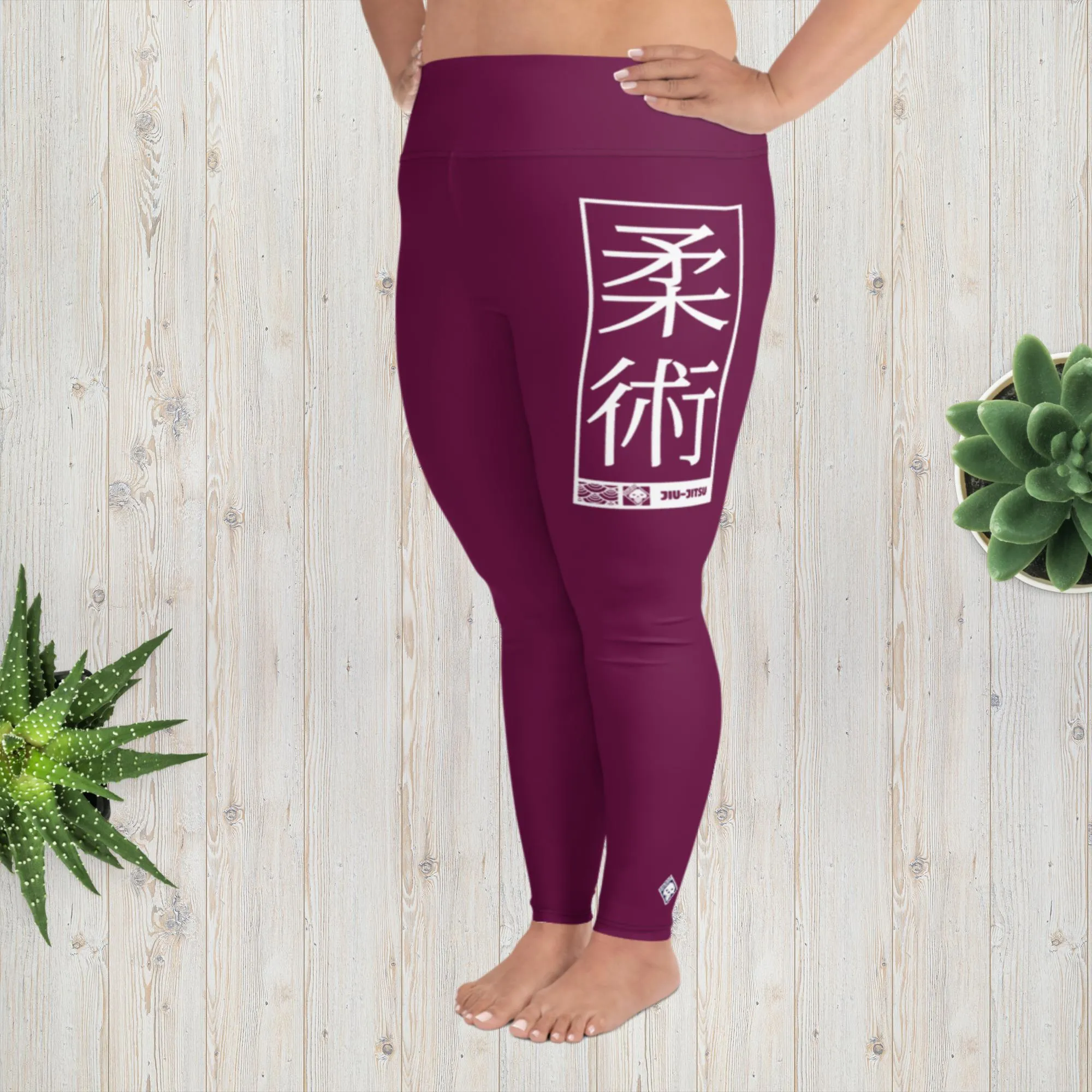 Women's Plus Size Yoga Pants Workout Leggings For Jiu Jitsu 013 - Tyrian Purple