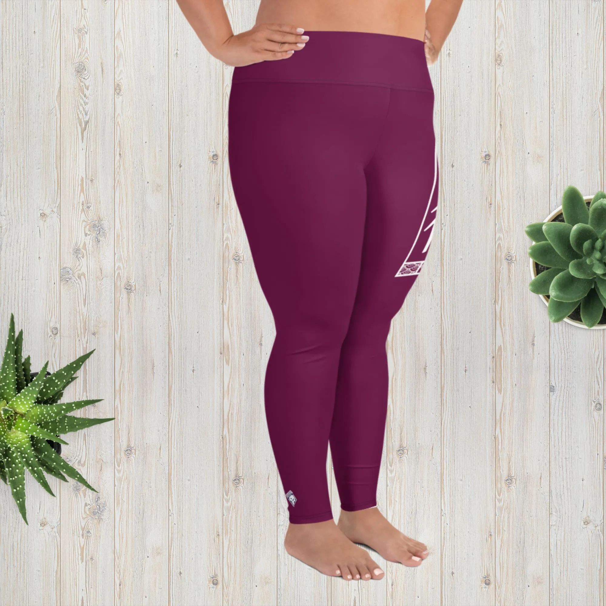 Women's Plus Size Yoga Pants Workout Leggings For Jiu Jitsu 013 - Tyrian Purple