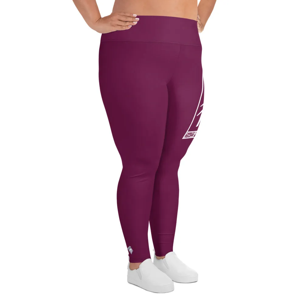 Women's Plus Size Yoga Pants Workout Leggings For Jiu Jitsu 013 - Tyrian Purple