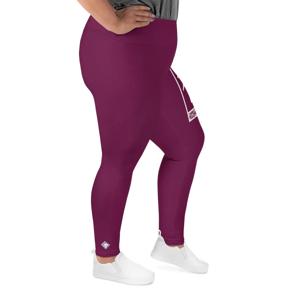 Women's Plus Size Yoga Pants Workout Leggings For Jiu Jitsu 013 - Tyrian Purple