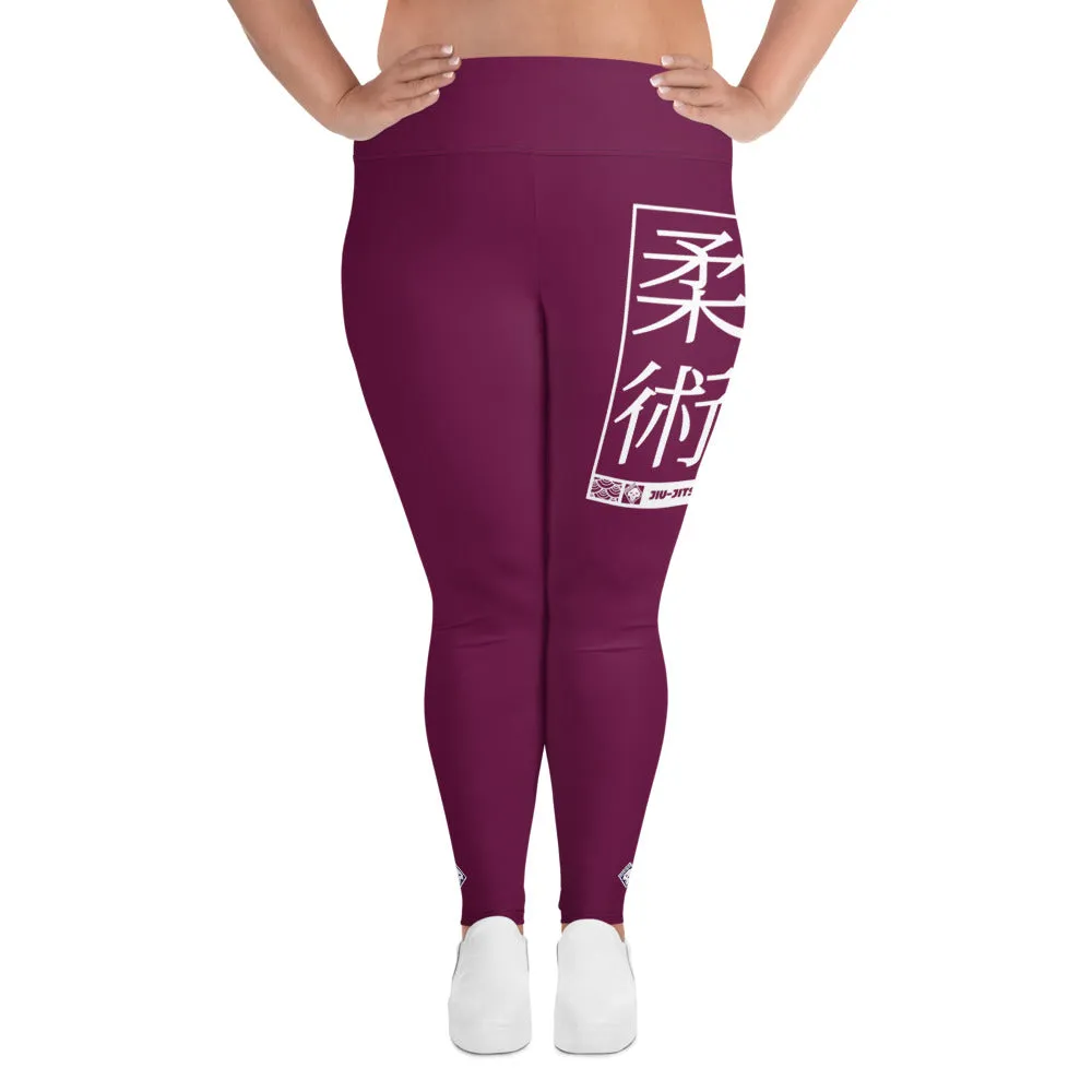 Women's Plus Size Yoga Pants Workout Leggings For Jiu Jitsu 013 - Tyrian Purple