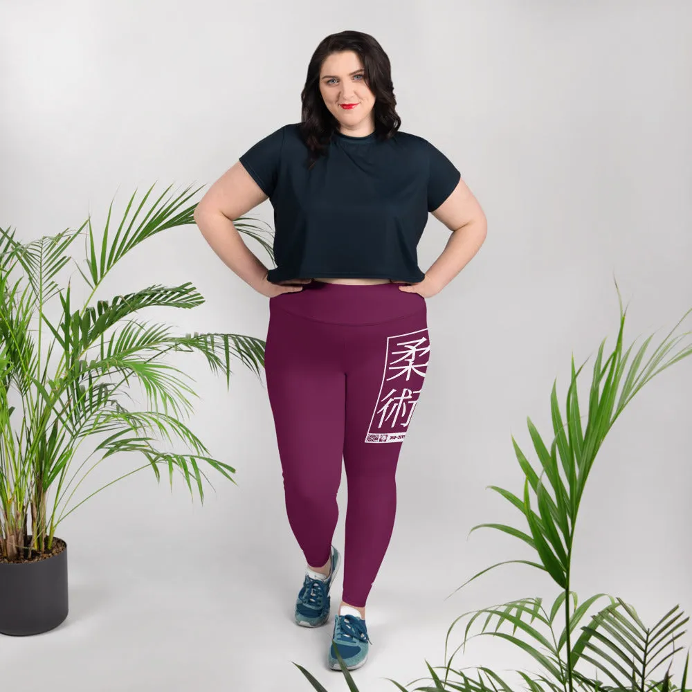 Women's Plus Size Yoga Pants Workout Leggings For Jiu Jitsu 013 - Tyrian Purple