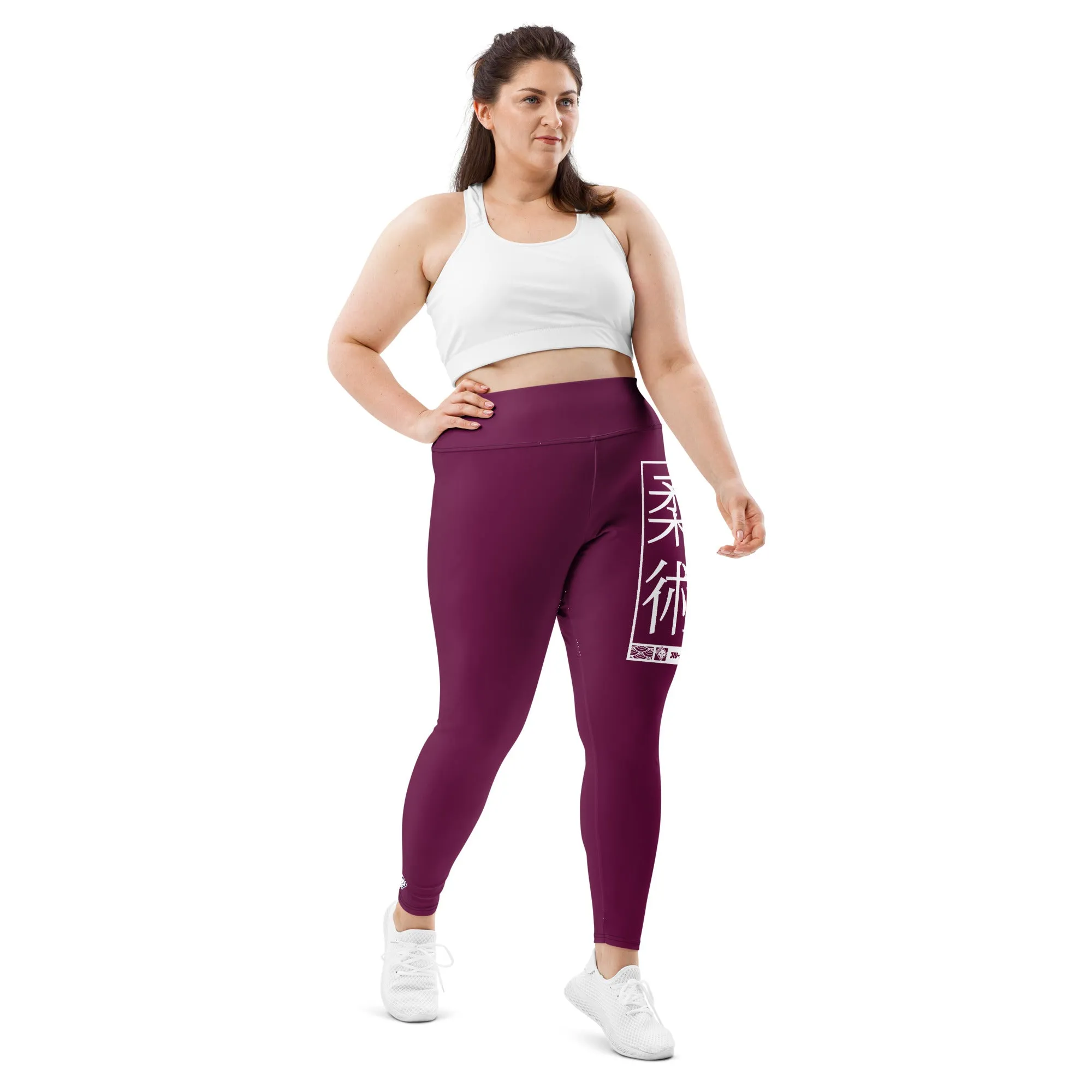 Women's Plus Size Yoga Pants Workout Leggings For Jiu Jitsu 013 - Tyrian Purple