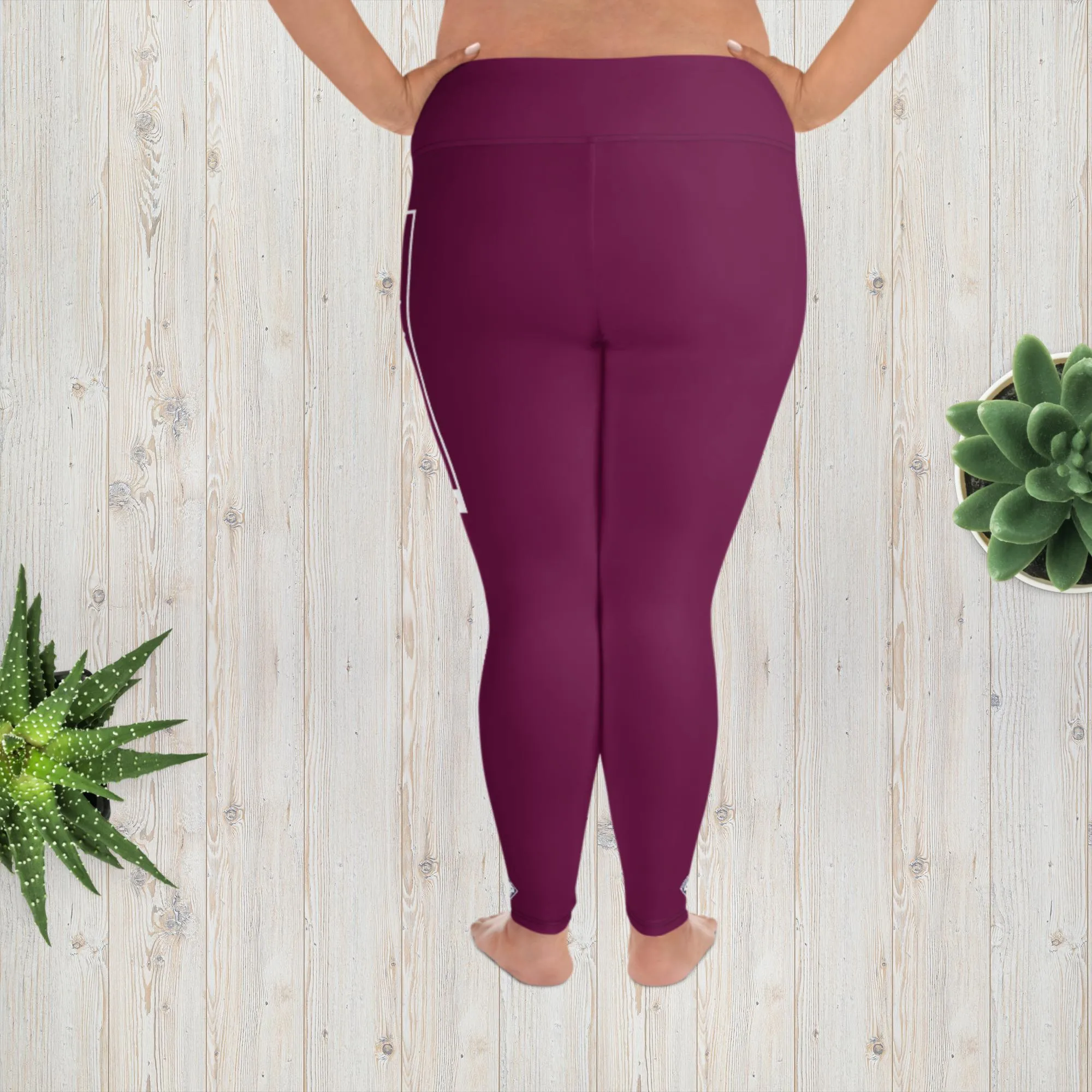 Women's Plus Size Yoga Pants Workout Leggings For Jiu Jitsu 013 - Tyrian Purple