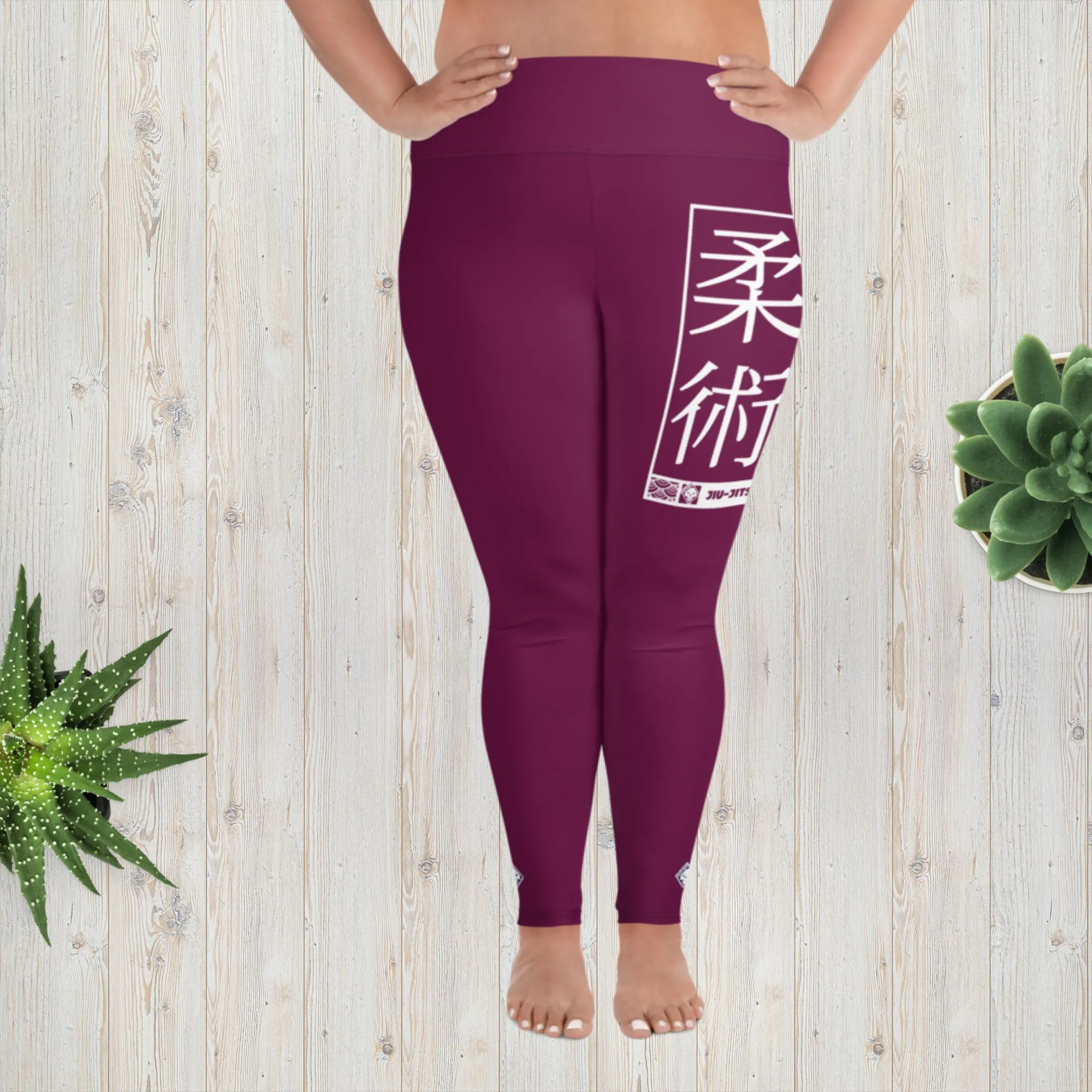 Women's Plus Size Yoga Pants Workout Leggings For Jiu Jitsu 013 - Tyrian Purple