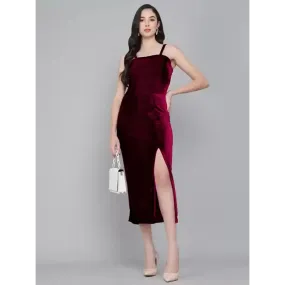 Womens Velvet Strap Dress